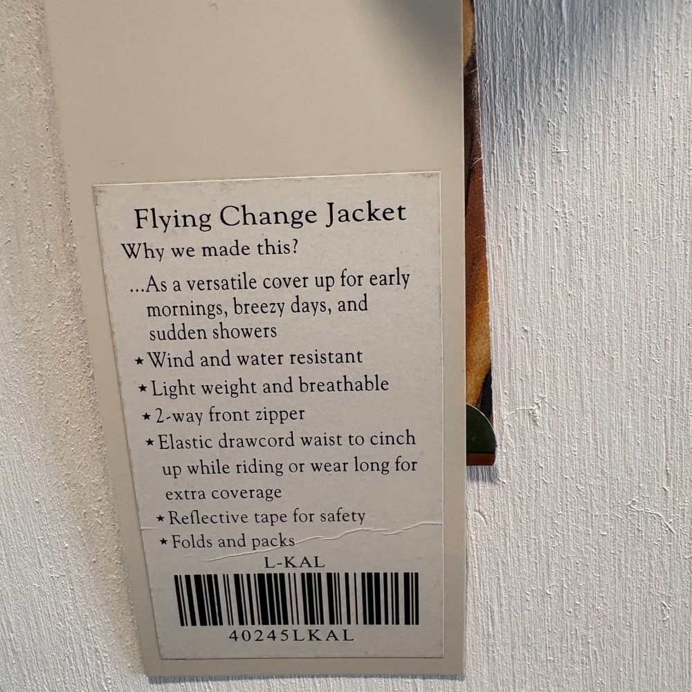 Kerrits Flying Change Jacket Large Green Black Equestrian Riding Windbreaker NEW - Picture 10 of 16